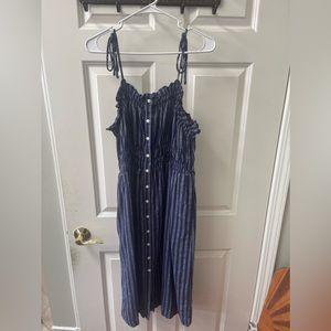 Target Midi Dress Button Detail Blue